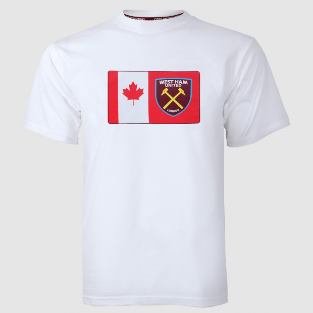 2425 - White Canada Flag/Crest T-Shirt