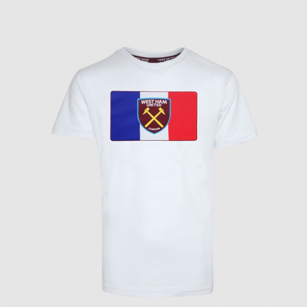 2418 - White France Flag/Crest T-Shirt