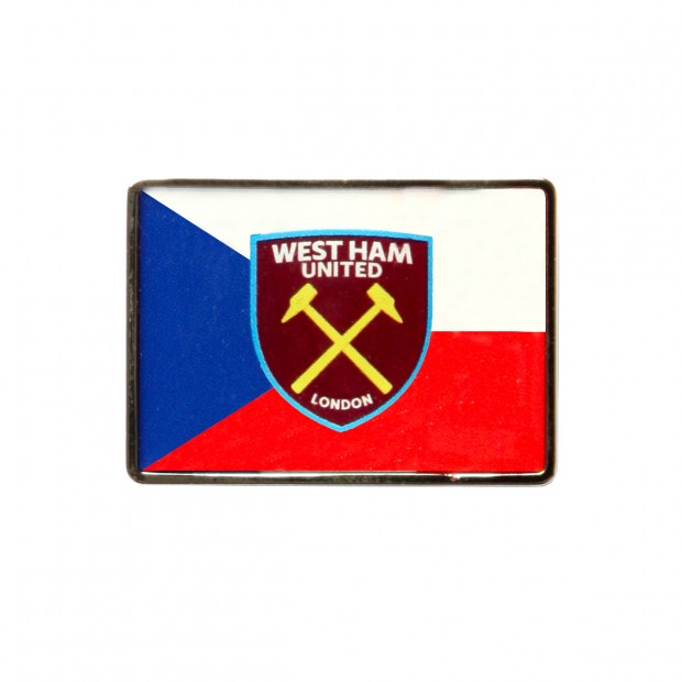 Czech Republic Flag/Crest Pin Badge