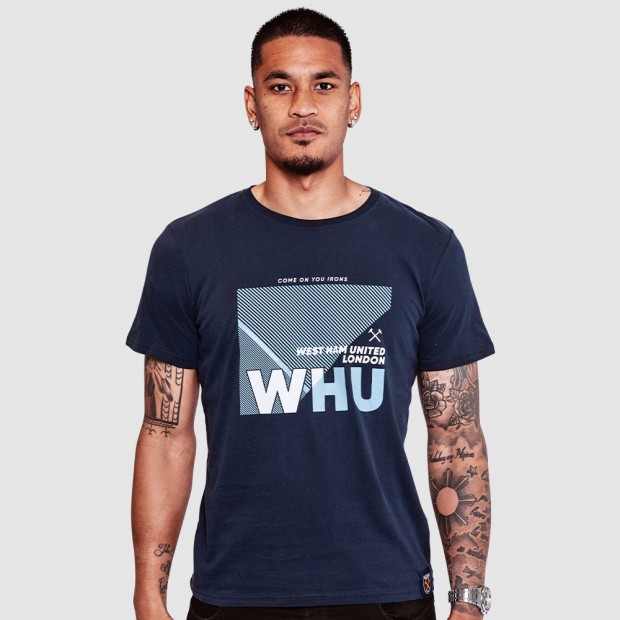 Navy WHU Block Print T-Shirt