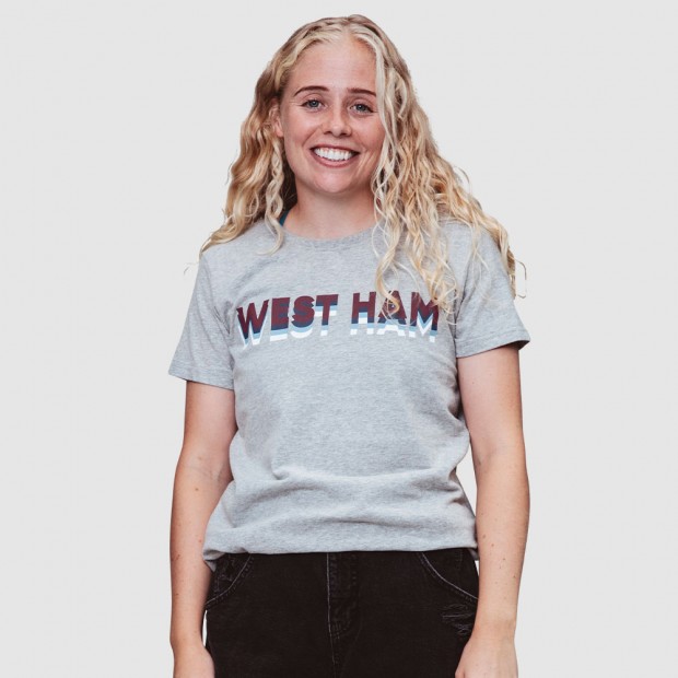 Womens Grey Melange Whu T-Shirt