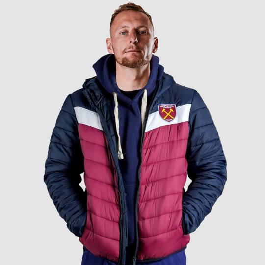 Claret and discount blue track top