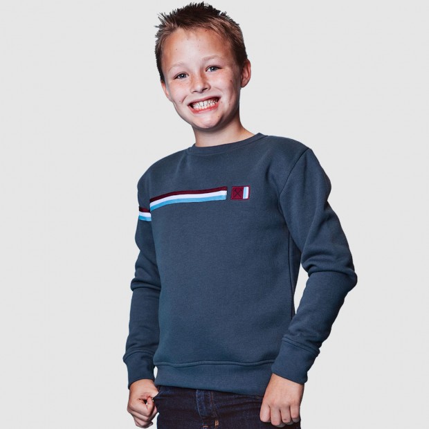 West Ham CSW Stripe - Junior Navy Sweatshirt