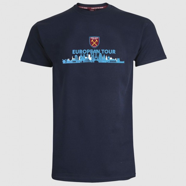 Wmns Navy European Tour Skyline T-Shirt
