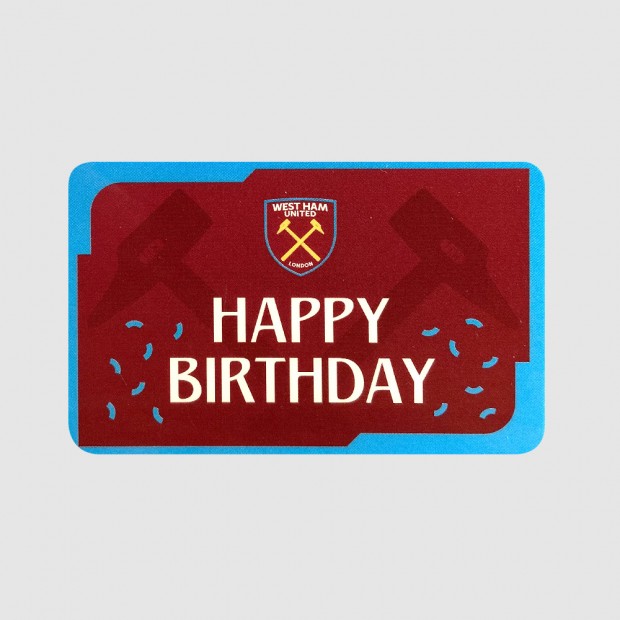 West Ham Happy Birthday Gift Card