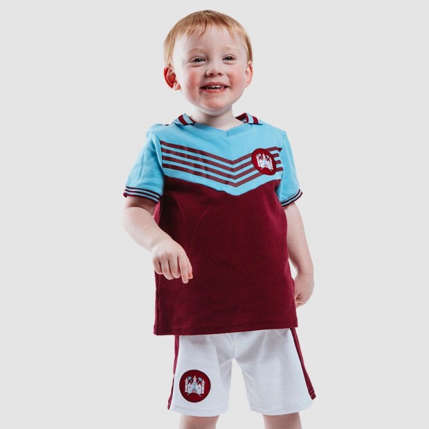 West Ham Infant 75-80 Home Shorts & T-Shirt Set