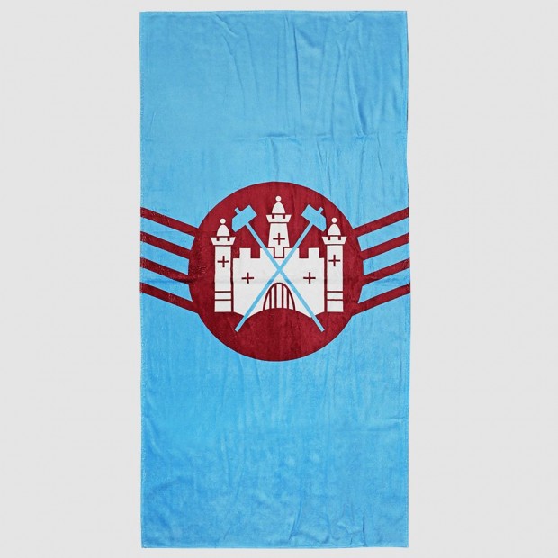 West Ham 1975-80 Retro Crest Beach Towel