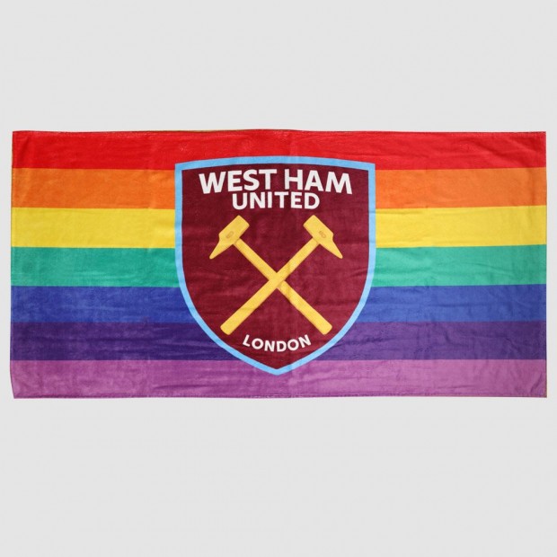 West Ham Rainbow Pride Beach Towel