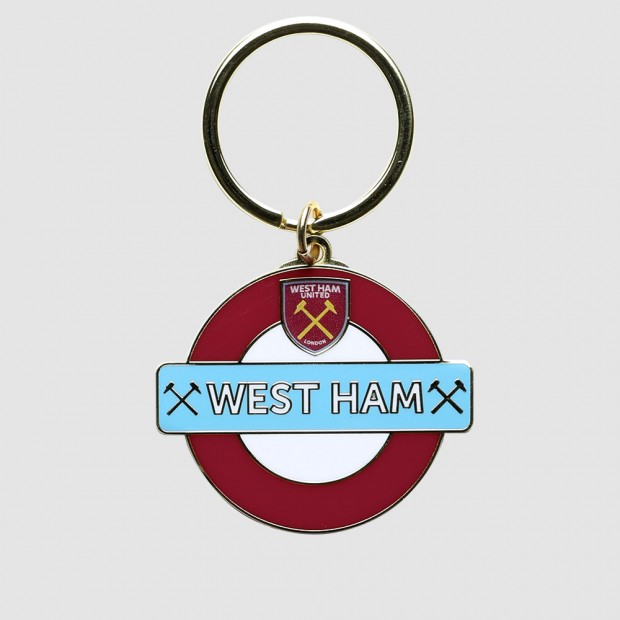 West Ham Tube Sign Keyring