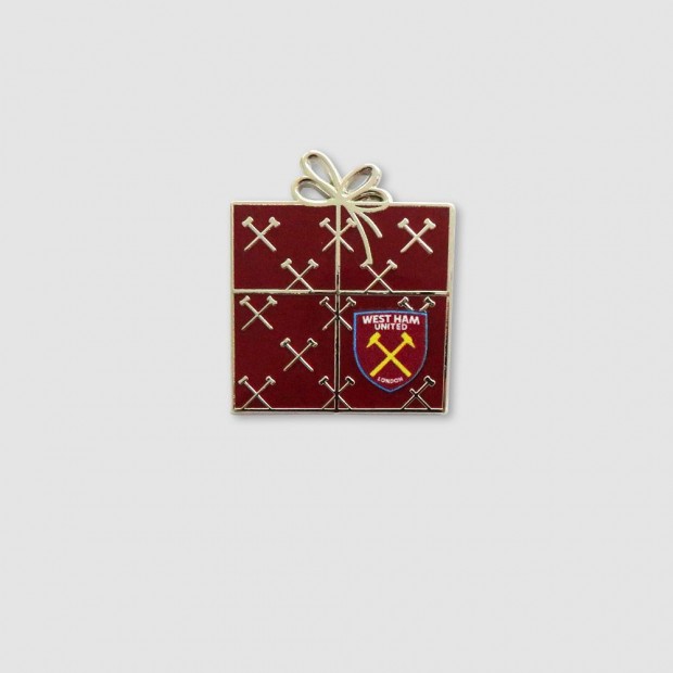 West Ham Christmas Present Pin Badge