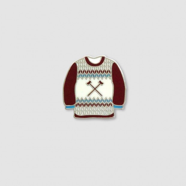 West Ham Christmas Jumper Pin Badge