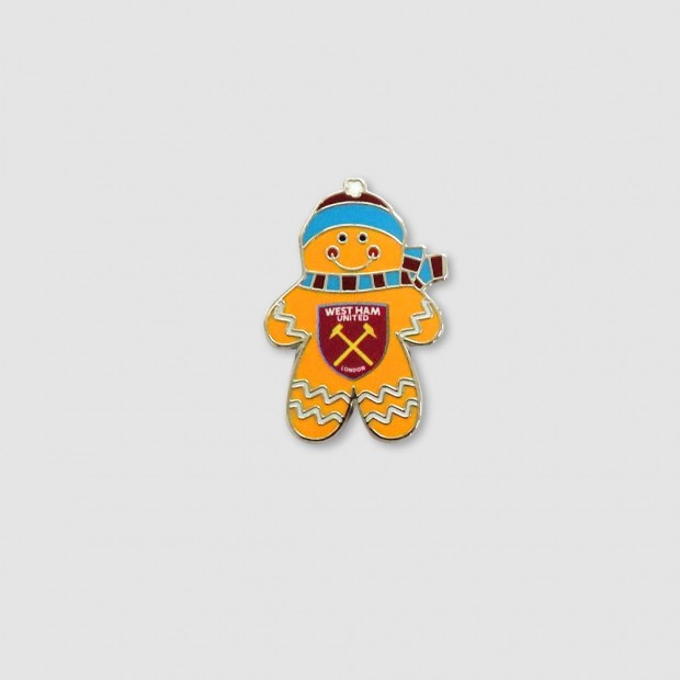 West Ham Christmas Gingerbread Pin Badge