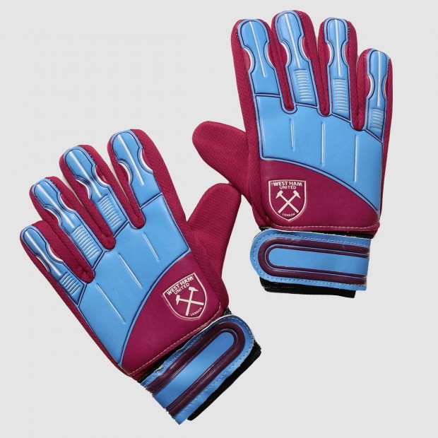 Junior Claret/Blue Goalkeeper Gloves