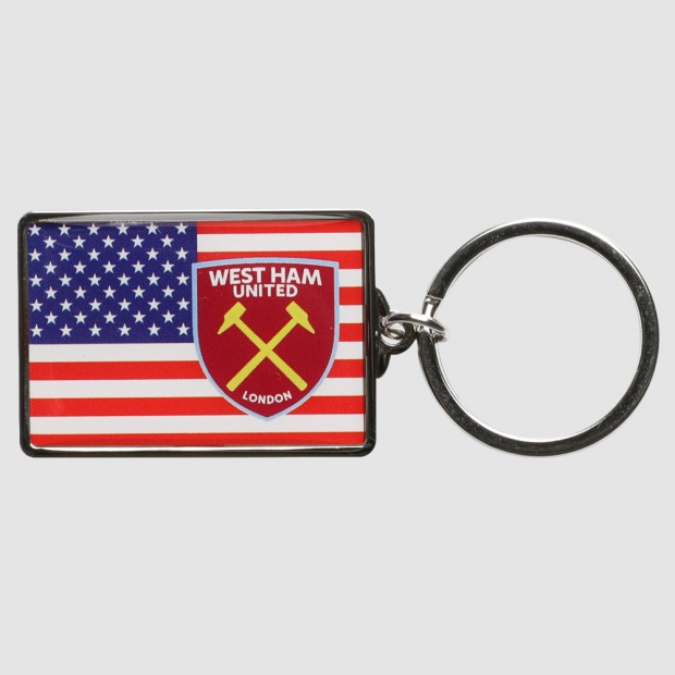 USA Flag/Crest Keyring