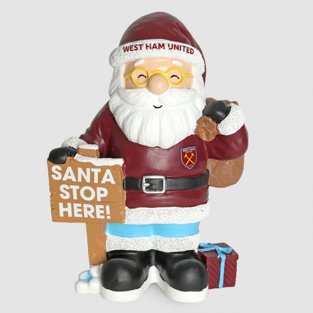 West Ham Santa Stop Here Christmas Gnome