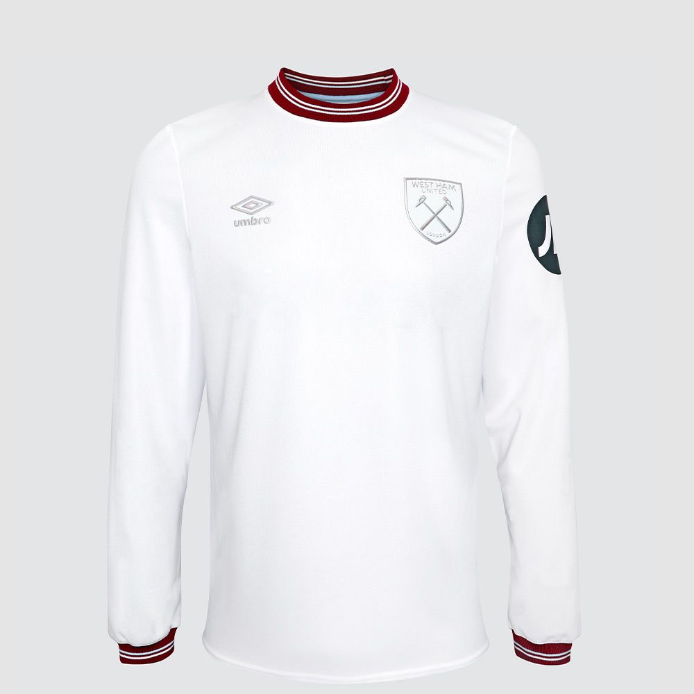 West Ham United 23/24 Junior L/s Away Shirt White