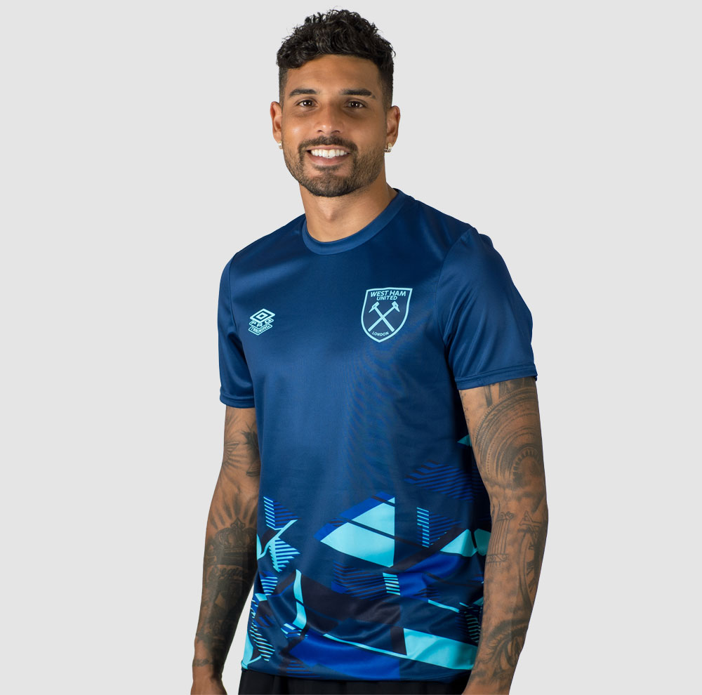 West Ham United 23/24 Adults Warm Up Jersey TW NAVY