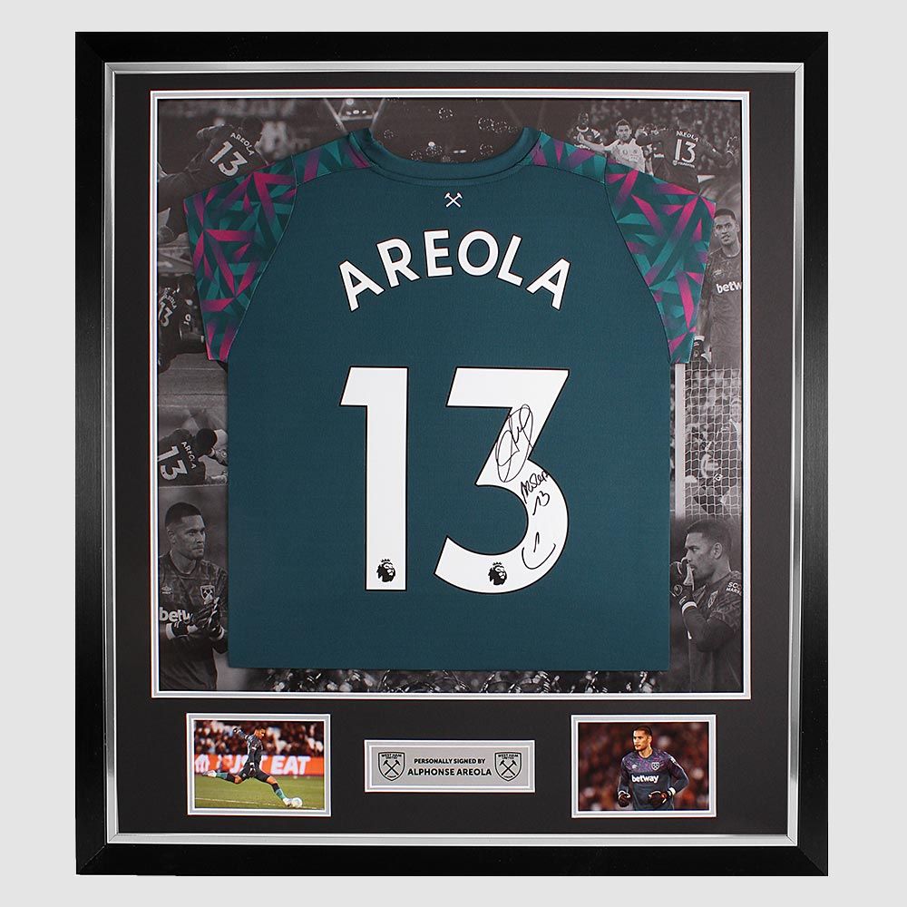 Areola Framed Signed 22/23 Home Goalkeeper Shirt