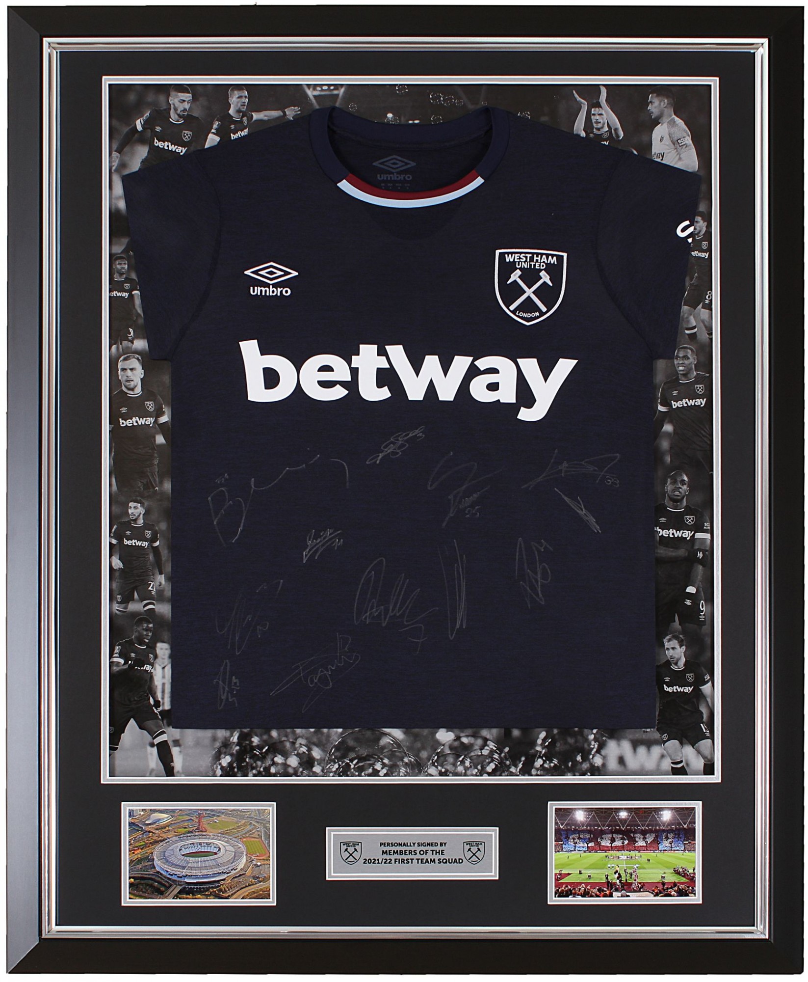 Squad Signed Framed Shirt