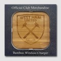 West Ham Bamboo Crest Wireless Charger
