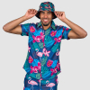 Adult Hawaiian Flamingo Shirt - Green