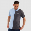 West Ham Sky/Grey Zip Polo