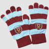 Adult Claret/Sky Striped Gloves