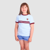 West Ham Junior Retro Pique T-Shirt - Blue
