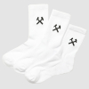 West Ham Adult 3 Pack Sports Socks - White