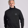 Adults Black Quarter Zip Sweater