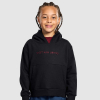 Junior Black Back Print Crest Hoodie 