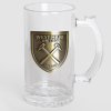 Metal Crest Glass Tankard