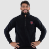 Club Classics - Adults Black Quarter Zip Fleece