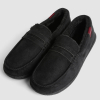Mens Black Moccasin Slippers