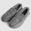 Mens Dark Grey Moccasin Slippers
