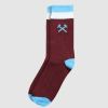 West Ham Retro Crossed Hammers Socks - Claret