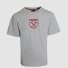 Junior Grey Marl Crest Print T-Shirt