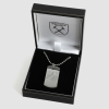 West Ham Stainless Steel Castle Dog Tag & Chain