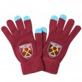 Youth Touch Screen Gloves Claret/Blue