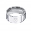 West Ham Stainless Steel Crest Band Ring