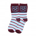 West Ham Girls Pink Stripe Socks