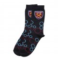 West Ham Junior All Over Bubbles Socks