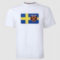 2425 - White Sweden Flag/Crest T-Shirt