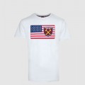 2418 - White Usa Flag/Crest T-Shirt
