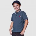 West Ham CSW Stripe - Junior Navy Tipped Polo