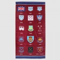 Crest History Towel - Claret