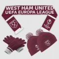 West Ham UEFA Europa League Hat Scarf Gloves Set