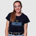 Wmns Navy Massive T-Shirt