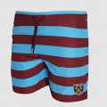 Bar Stripe Beach Shorts - Claret/Blue