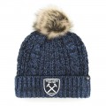 West Ham 47 - Womens Navy Cable Cuff Knit Hat